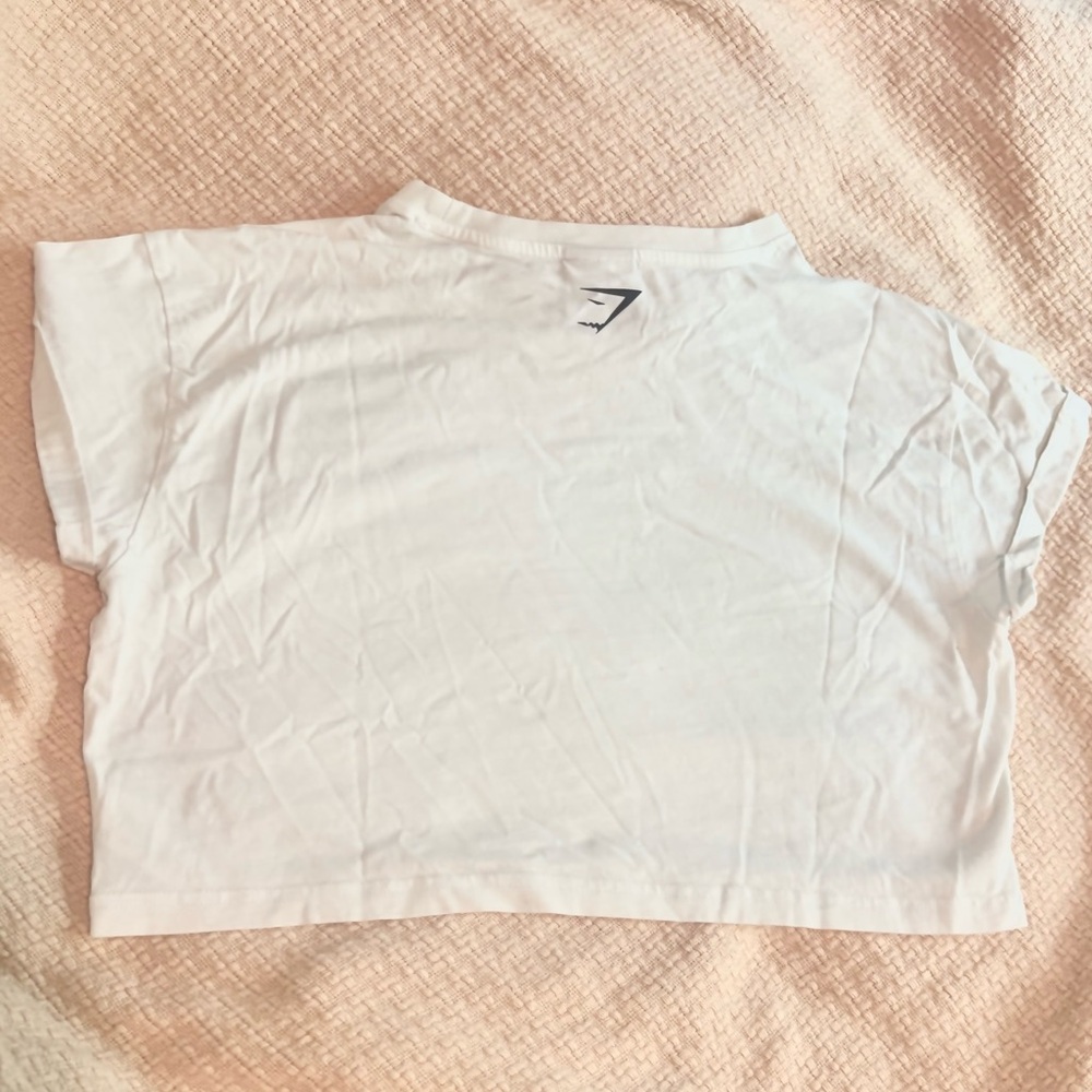 Gymshark Classic Cropped White Tee - Picture 2 of 3